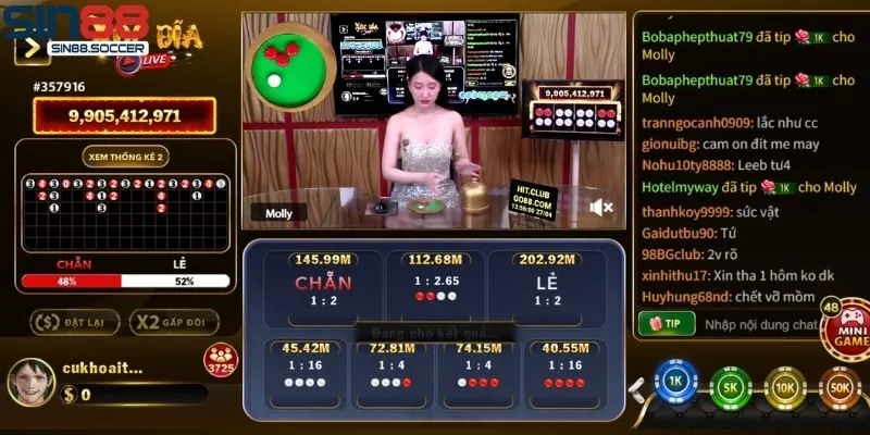 Tổng quan về Xóc đĩa Sin88